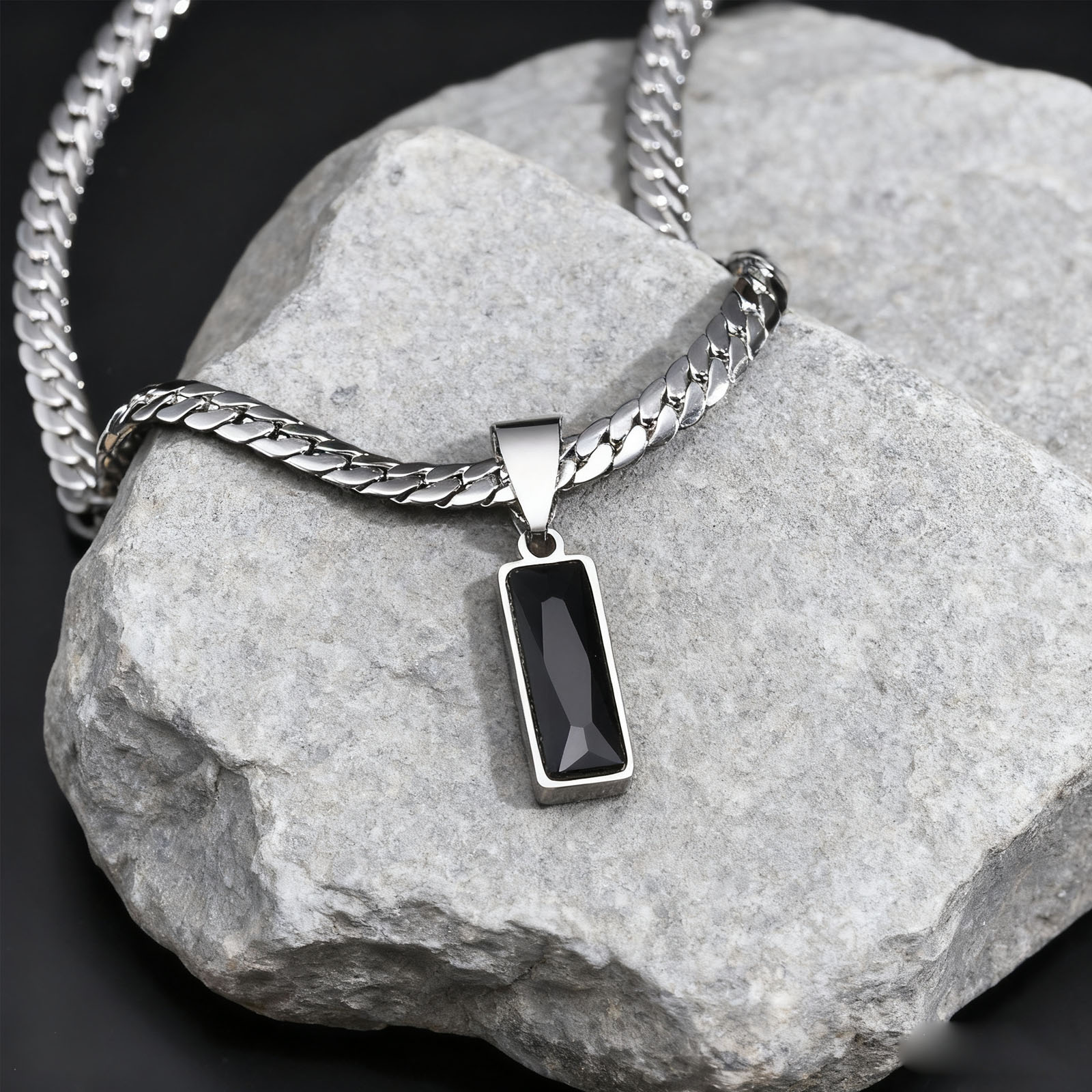 Cuban Link Chain 12Mm - Stylowe męskie geometryczne naszyjniki z kamieniami,