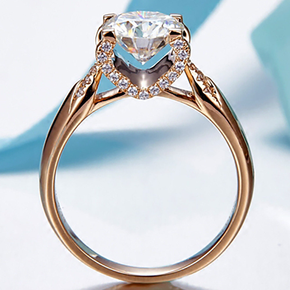 Pierścionek damski z białego z – Moissanite Engagement Ring 1 Carat recenzja i cena
