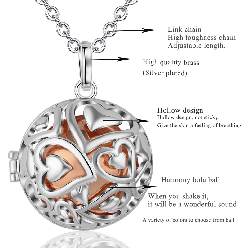 Eudora 20mm Harmony Ball Wisio – Heart Locket Necklace Photo recenzja i cena