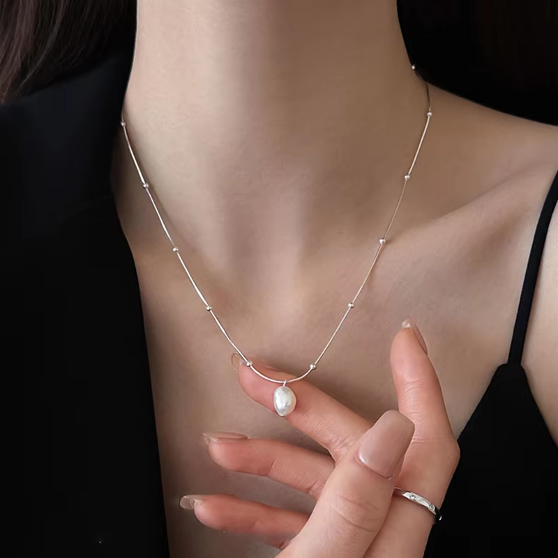 Naszyjnik z zawieszką w kształ – Pearl Choker Necklace Vintage recenzja i cena