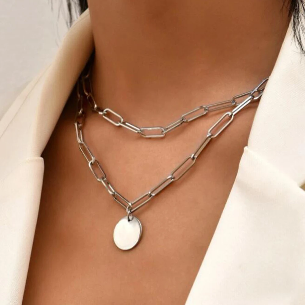 SUMENG 2024 New Fashion Vintag – Layered Pendant Necklace Aesthetic recenzja i cena