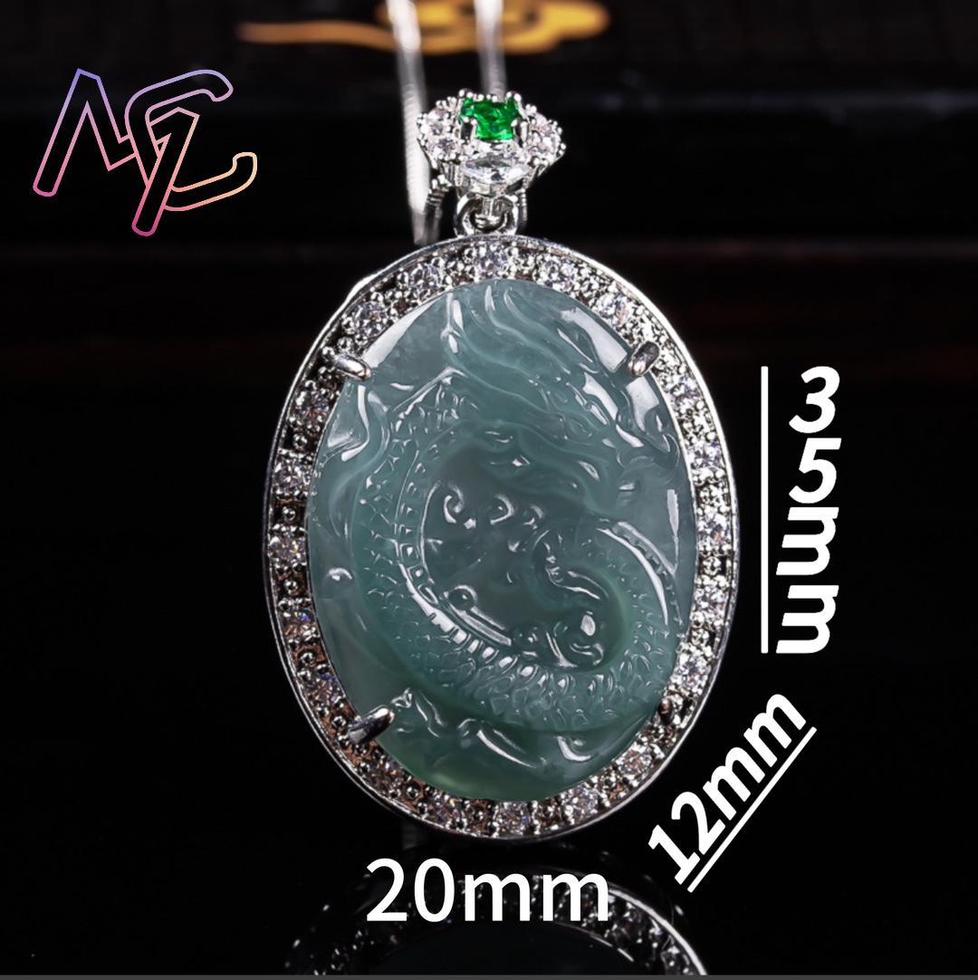 Naszyjnik z jadeitem birmański – 925 Sterling Silver Chain Necklace Men recenzja i cena