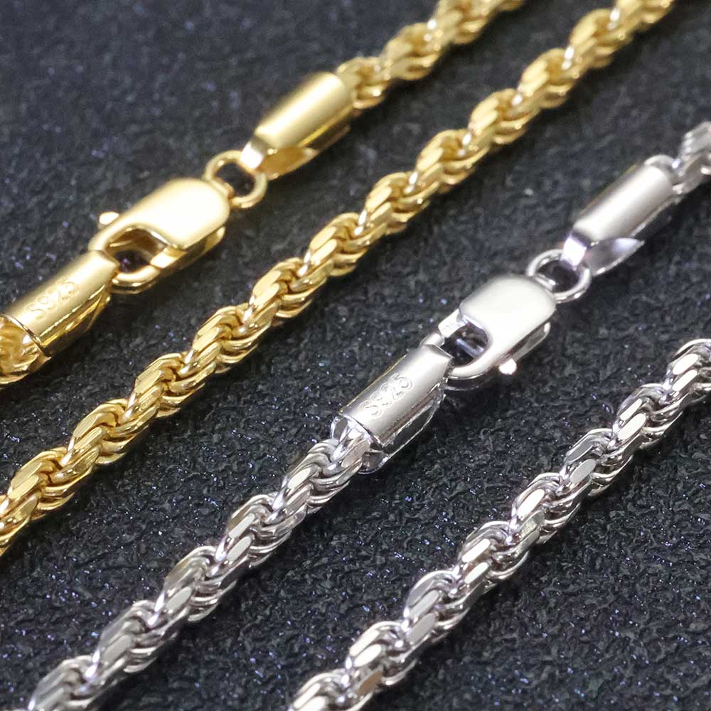 ESKEEM 3MM/5mm Mężczyźni Kobie – 925 Sterling Silver Chain Necklace Men recenzja i cena