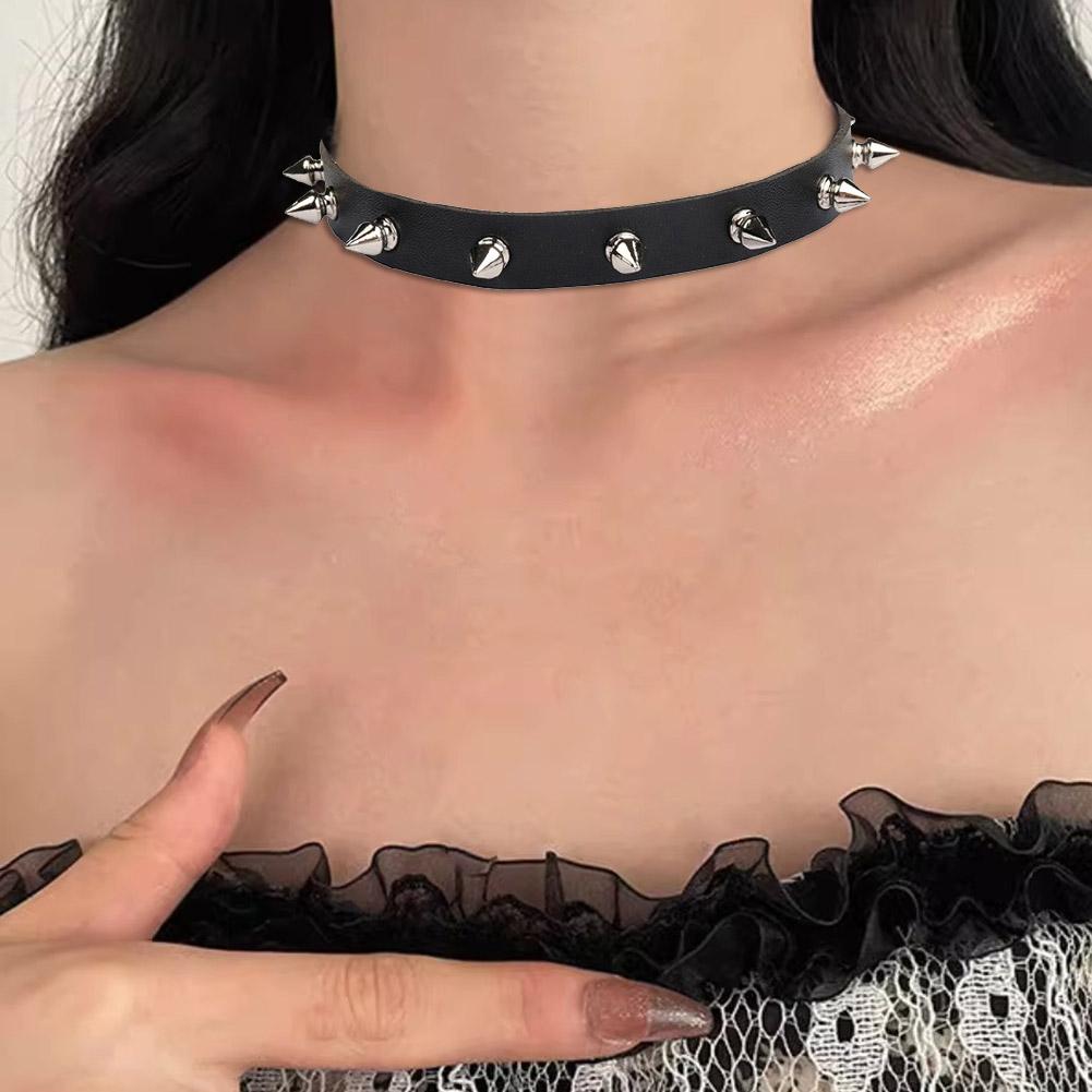 Czarny naszyjnik choker z ekos – Goth Punk Spike Choker recenzja i cena
